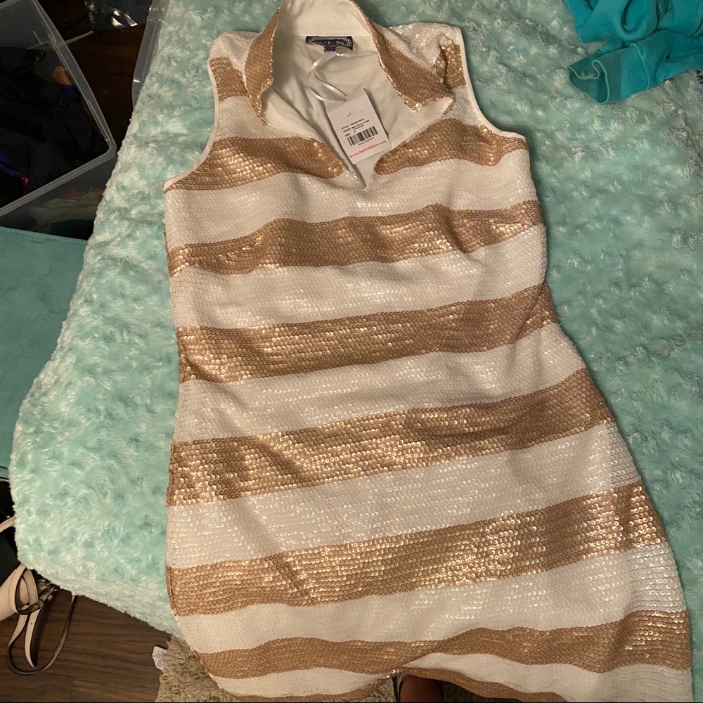 Sail to sable sequin dress NWT